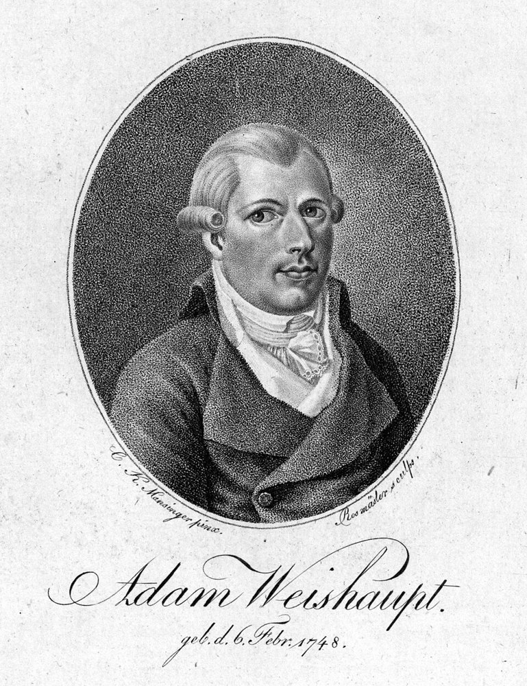 Adam Weishaupt, founder of the historical Bavarian Illuminati
