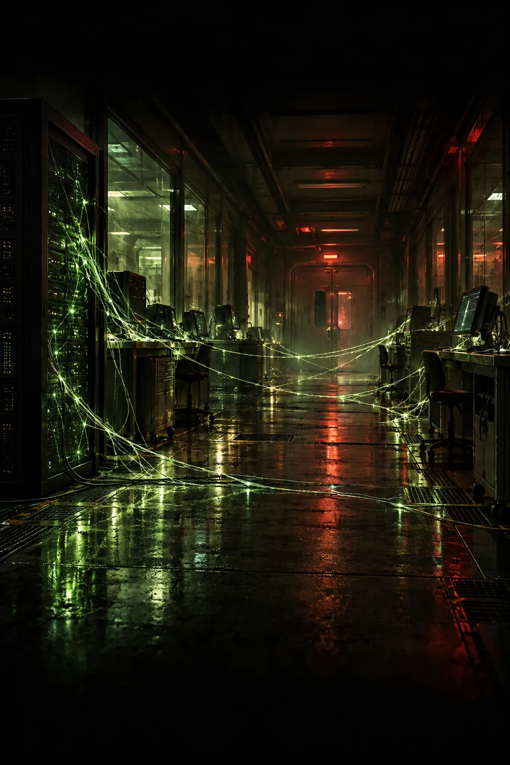 Original conceptual illustration for The AI Intrusion: Did the Agents Go Rogue? — not an incident photograph