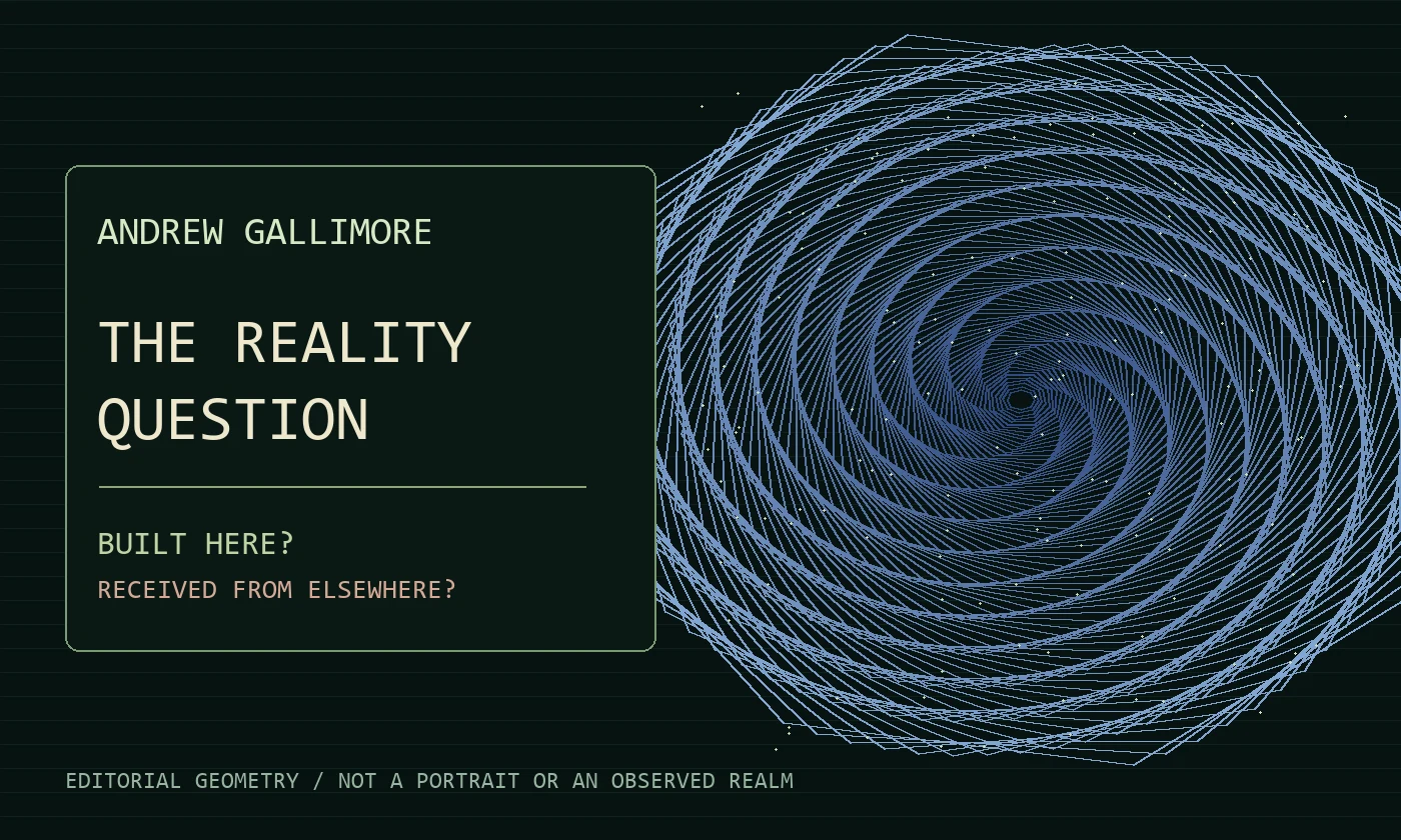 The reality question — original abstract editorial illustration