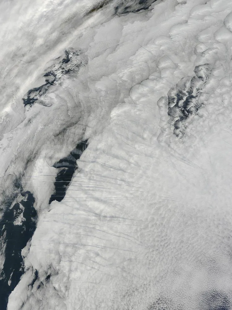 Contrails in the North Atlantic