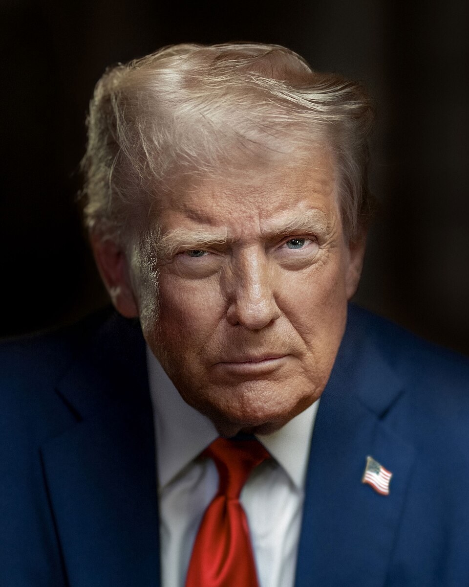 Donald Trump, official presidential portrait, June 2025 — contextual portrait